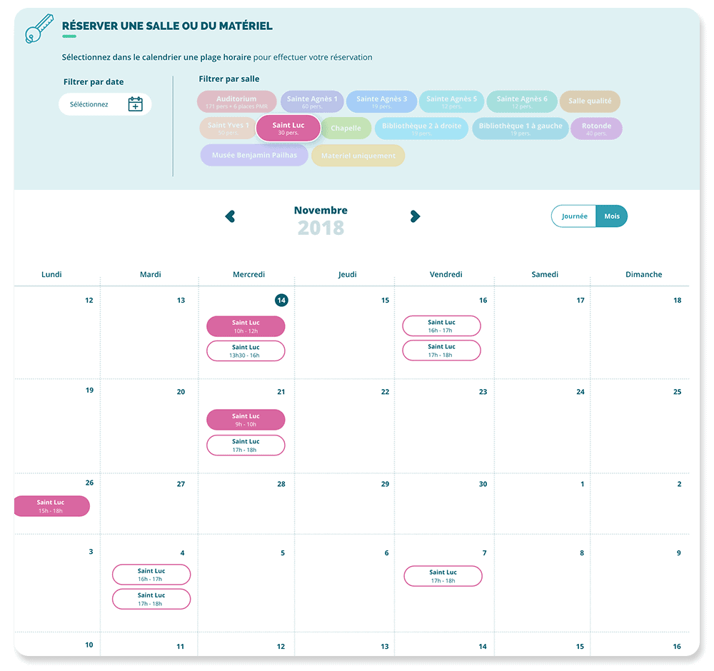 calendrier personnalisé