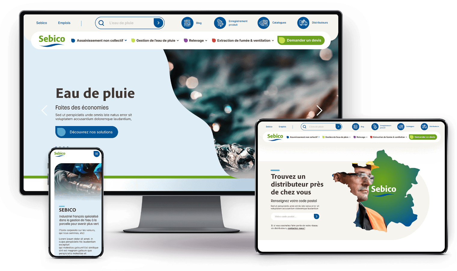 aperçu de la refonte du site web