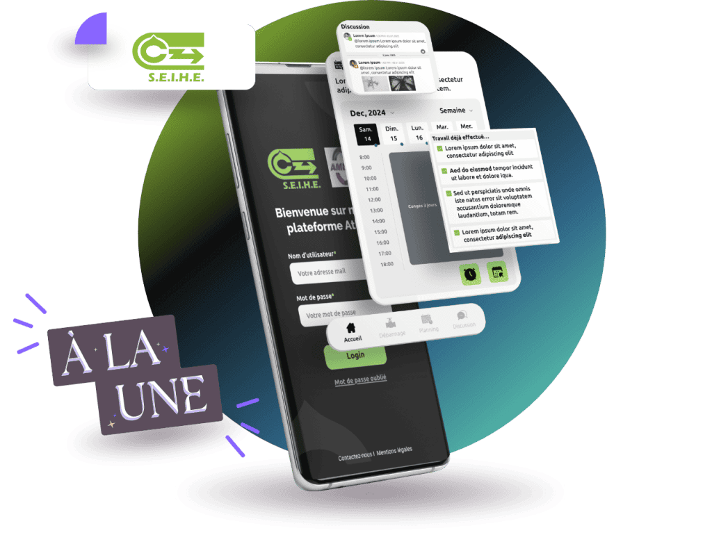 à la une - application mobile pwa SEIHE